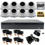 8Mp Varifocal Dome CCTV System with 8 Cameras